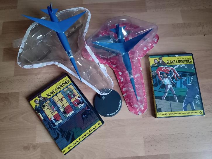 Blake & Mortimer Vliegtuig + Dvd's, Verzamelen, Film en Tv, Nieuw, Film, Beeldje, Replica of Model, Ophalen of Verzenden