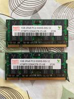 2x 1GB Hynix RAM PC2-5300S Laptop Geheugen, Computers en Software, RAM geheugen, Gebruikt, Ophalen of Verzenden, DDR2, 2 GB