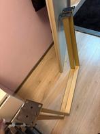 Grijze Keukentafel met Marble Plakfolie, Met plank(en), Kunststof, Gebruikt, 50 tot 75 cm