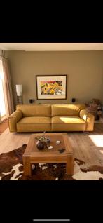 Prachtige designbank van De Paghter Middelburg, Huis en Inrichting, Ophalen, 250 tot 300 cm, 100 tot 125 cm, Leer