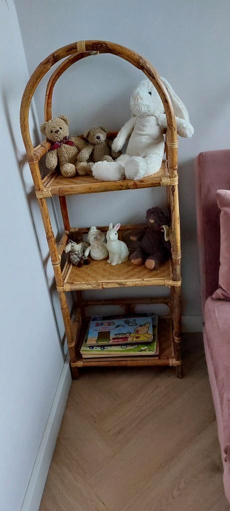 Vintage Rotan Rek voor Knuffels en Boeken, Huis en Inrichting, Kasten | Stellingkasten, Gebruikt, Ophalen