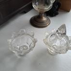 Oude zoutpot, mosterdpot en roomkannetje, Antiek en Kunst, Ophalen of Verzenden