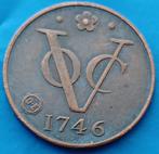 VOC 1 duit 1746 - Replica Douwe Egberts, Postzegels en Munten, Penningen en Medailles, Nederland, Brons, Verzenden