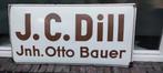 Emaille bord J.C. Dill Otto Bauer, Verzamelen, Ophalen of Verzenden, Gebruikt, Reclamebord