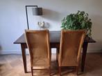 Lloyd Loom stoelen Jan den Bouvrie 4 stuks, Huis en Inrichting, Stoelen, Ophalen, Gebruikt, Bruin, Riet of Rotan
