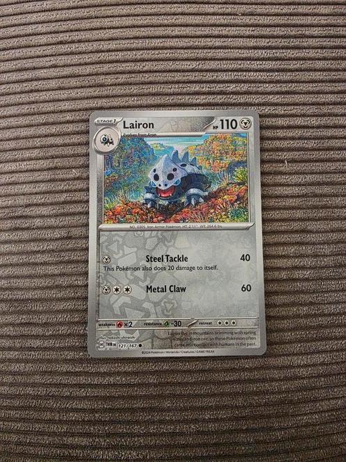 Lairon 121/167 reverse holo, twilight masquerade MINT, Hobby en Vrije tijd, Verzamelkaartspellen | Pokémon, Zo goed als nieuw