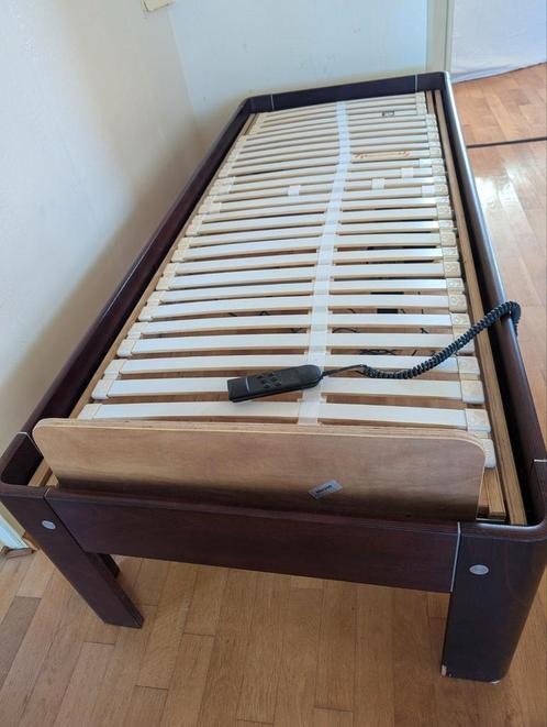 Auping auronde, volledig elektrisch, 80x200, Huis en Inrichting, Slaapkamer | Bedden, Gebruikt, Eenpersoons, 80 cm, 200 cm, Hout