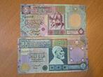 Kavel Bankpapier 2x Libië 5 & 10 Dinars Issue 2002 ZFR +/+, Verzenden, Overige landen, Setje