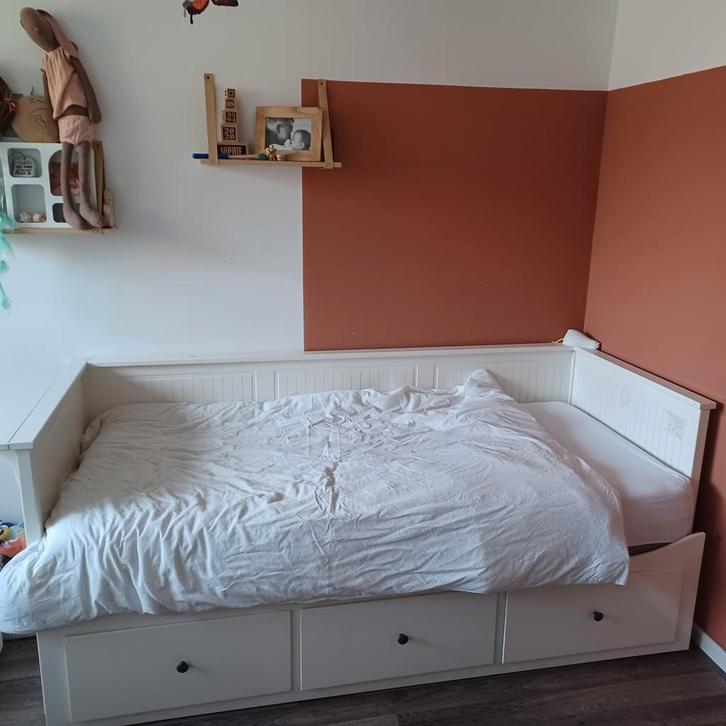 Ikea Hemnes Bed, Huis en Inrichting, Slaapkamer | Bedden, Gebruikt, Eenpersoons, Hout, Wit, Ophalen