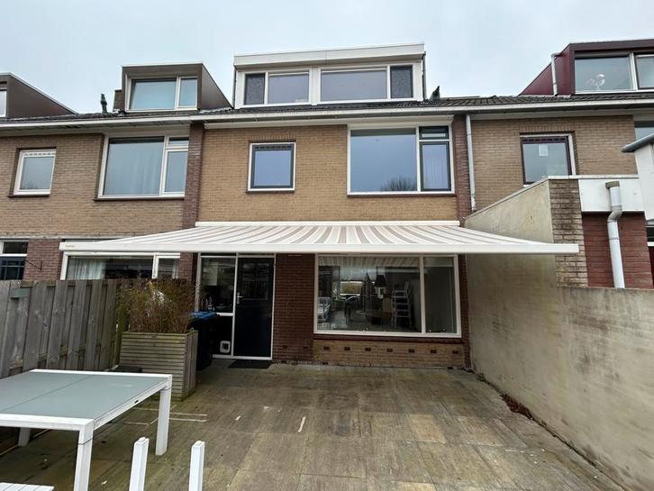 Brustor knikarm zonnescherm, Tuin en Terras, Zonneschermen, Zo goed als nieuw, Knikarmscherm, 150 tot 300 cm, 450 cm of meer, Elektrisch