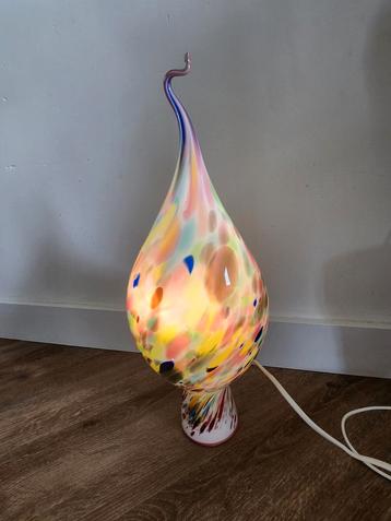 Swirl murano glazen tafellamp vintage beschikbaar voor biedingen