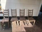 4 mooie landelijke grenen IKEA KAUSTBY stoelen € 15 pst., Huis en Inrichting, Stoelen, Ophalen, Zo goed als nieuw, Bruin, Vijf, Zes of meer stoelen