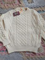 Vintage Aran wollen kabel trui in ecru M, Kleding | Dames, Maat 38/40 (M), Wit, Ophalen of Verzenden, Zo goed als nieuw