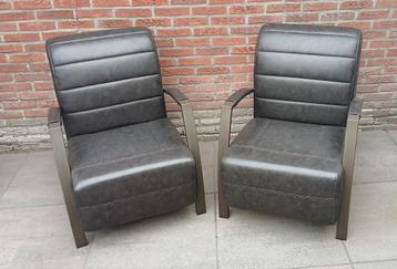 2 Fauteuils Antraciet  beschikbaar voor biedingen