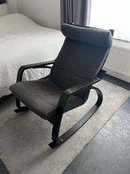 Ikea POÄNG Schommelstoel - Zwartbruin/Donkergrijs, Huis en Inrichting, Ophalen, Gebruikt, 75 tot 100 cm, 50 tot 75 cm