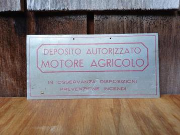 Waarschuwingsbord ITALIË industrieel retro vintage brandweer beschikbaar voor biedingen