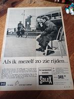 Advertentie van Solex bromfiets mezelf 1958, Verzamelen, Merken en Reclamevoorwerpen, Overige typen, Gebruikt, Ophalen of Verzenden