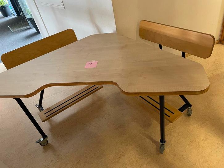Kinderopvang Tafel met Wieltjes, Huis en Inrichting, Tafelonderdelen, Gebruikt, Tafelblad, 100 tot 150 cm, 50 tot 100 cm, Overige vormen