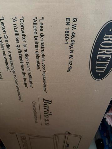 Boretti Barilo 2.0 charcoal bbq NIEUW IN DOOS! beschikbaar voor biedingen
