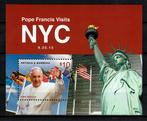 antigua 2016 pf blok paus pope religie amerika new york, Ophalen of Verzenden, Postfris, Overige thema's