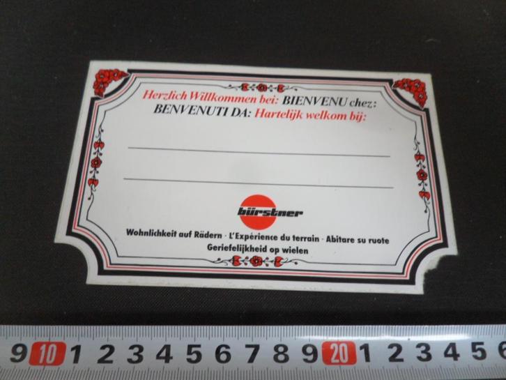 sticker Bürstner Caravan, Verzamelen, Stickers, Zo goed als nieuw, Ophalen