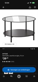 Ikea Glazen Salontafel - Stijlvol en Modern, Ophalen, Gebruikt, Rond, 50 tot 100 cm