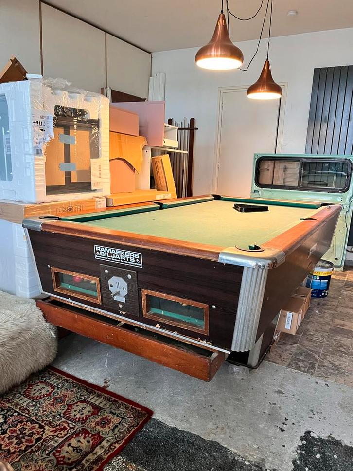 Pooltafel met leisteen blad, Sport en Fitness, Biljarten en Poolen, Gebruikt, Pooltafel, Ophalen
