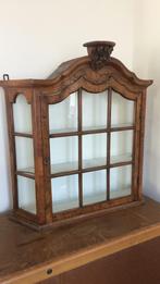 Hang Vitrine kast voor porcelein Wortelhout fineer, Huis en Inrichting, Kasten | Vitrinekasten, 100 tot 150 cm, Zo goed als nieuw