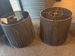 Twee grote lampenkappen, Gebruikt, 25 tot 50 cm, Zwart, Rond