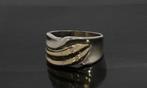 Design 14k gouden abstracte ring dames zilver unisex, Sieraden, Tassen en Uiterlijk, Ringen, 18 tot 19, Voordeelsieraden, Verzenden