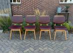 Vintage Stoelen Set van 4 - rood/paars - curiosa, Ophalen, Gebruikt, Overige kleuren, Vier