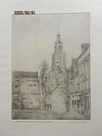 GROTEKERK v Vlaardingen, Losse ets van Huib W.BIJL, Antiek en Kunst, Ophalen of Verzenden