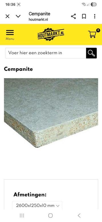 Cempanel platen 10mm beschikbaar voor biedingen