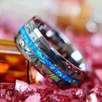 RVS ring met abalone, Elysees Bureau 326,78 avenue des Champs,PARIS, IJzer of Staal, Mjcm190928@gmail.com, Nieuw