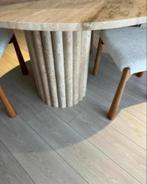 NIEUW: Dure Travertin Eettafel, gekocht voor €3200, Huis en Inrichting, 100 tot 150 cm, Rond, 200 cm of meer, Ophalen of Verzenden