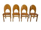 Vintage set van vier Rainer Daumiller grenen stoelen design, Vintage, Gebruikt, Bruin, Vintage