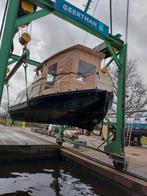 Stalen platbodem,met opbouw, Watersport en Boten, Ophalen of Verzenden, Gebruikt, Diesel