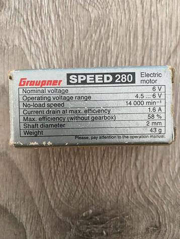 Graupner Speed 280 Elektromotor - Nieuw in doos 6V MECCANO! beschikbaar voor biedingen