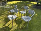Zinken Stoelen - Set van 4, Huis en Inrichting, Stoelen, Ophalen, Gebruikt, Vier, Zinken stoelen.