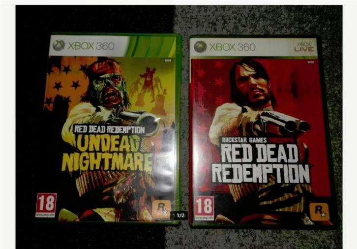 Xbox 360 spel red dead redemption en undead nightmare box, Spelcomputers en Games, Games | Xbox 360, Gebruikt, Avontuur en Actie