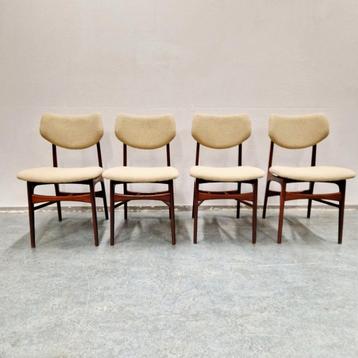 Set Louis van Teeffelen Hamar Wébé vintage stoelen bekleed beschikbaar voor biedingen