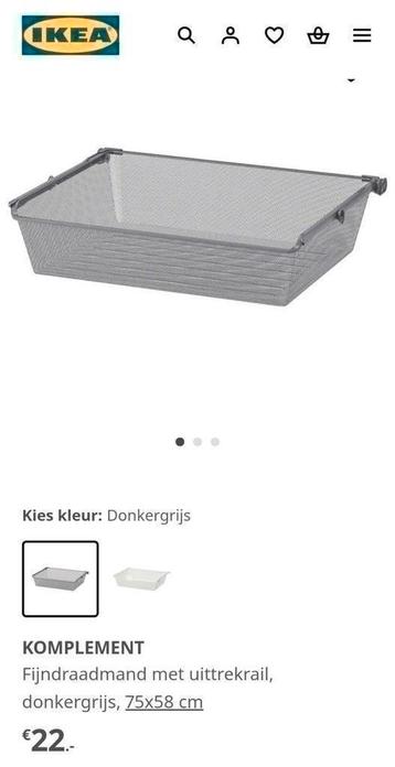 Ikea komplementen/onderdelen voor pax kast 75 cm breed beschikbaar voor biedingen