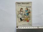 Reclamekaart cacao van Houten, Ophalen of Verzenden, Zo goed als nieuw, Overige typen
