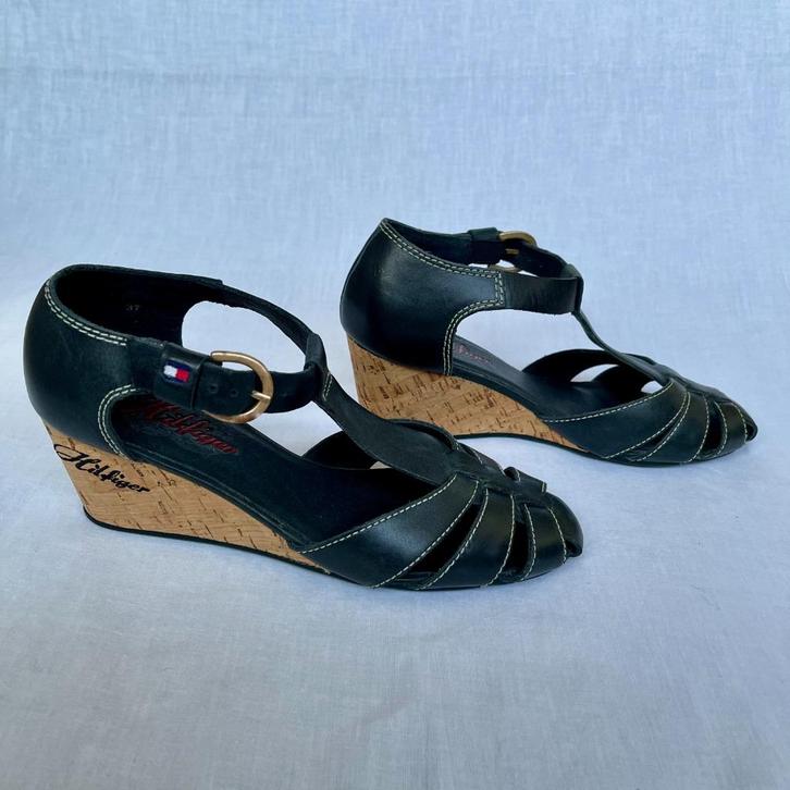 zwarte sandalettes van Tommy Hilfiger (tot 24 sept), Kleding | Dames, Schoenen, Nieuw, Sandalen of Muiltjes, Zwart, Verzenden
