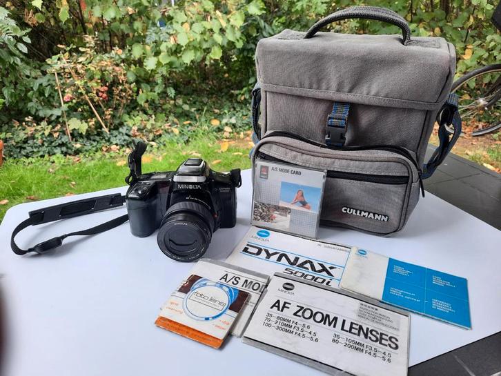 Vintage Minolta Dynax 5000i + Lens & Tas, Audio, Tv en Foto, Fotocamera's Analoog, Gebruikt, Spiegelreflex, Minolta, Ophalen of Verzenden