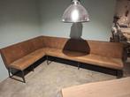 Lara eettafelhoekbank Foggia leder nu eenmalig €2099,-, Ophalen, Nieuw, Leer, Vijf, Zes of meer stoelen