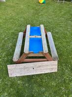 Speeltafel met parasol - Kan nog prima mee!, Gebruikt, Rechthoekig, Hout, Ophalen