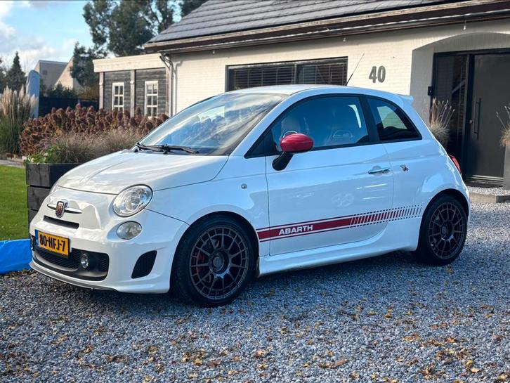 Fiat 500 1.4 Abarth 2008 Wit NAP Nederlandse auto, Auto's, Fiat, Particulier, Benzine, D, Hatchback, Handgeschakeld, Origineel Nederlands