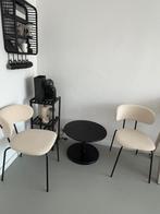 2 stoelen en tafel koffiehoek, Huis en Inrichting, Ophalen, Zo goed als nieuw, Vijf, Zes of meer stoelen