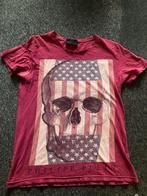 Philipp Plein t-shirt Skull America, M, in goede staat, Ophalen of Verzenden, Gedragen, Maat 48/50 (M), Rood